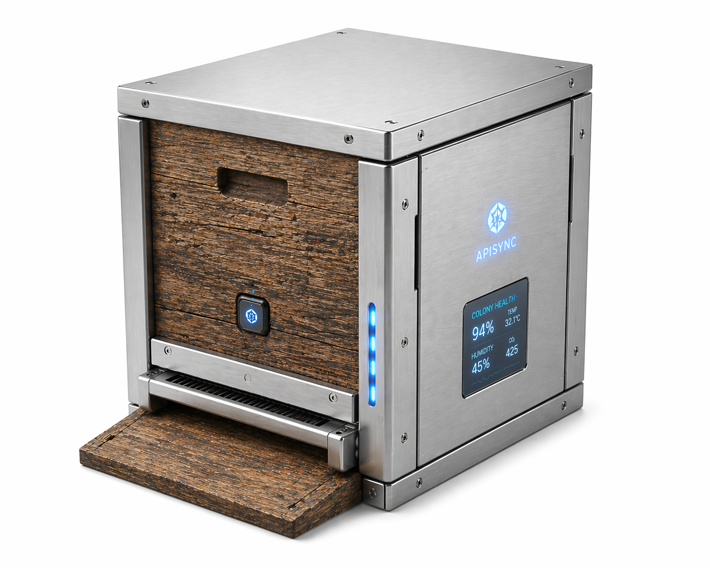 APISYNC Smart Hive — producto individual con pantalla IoT